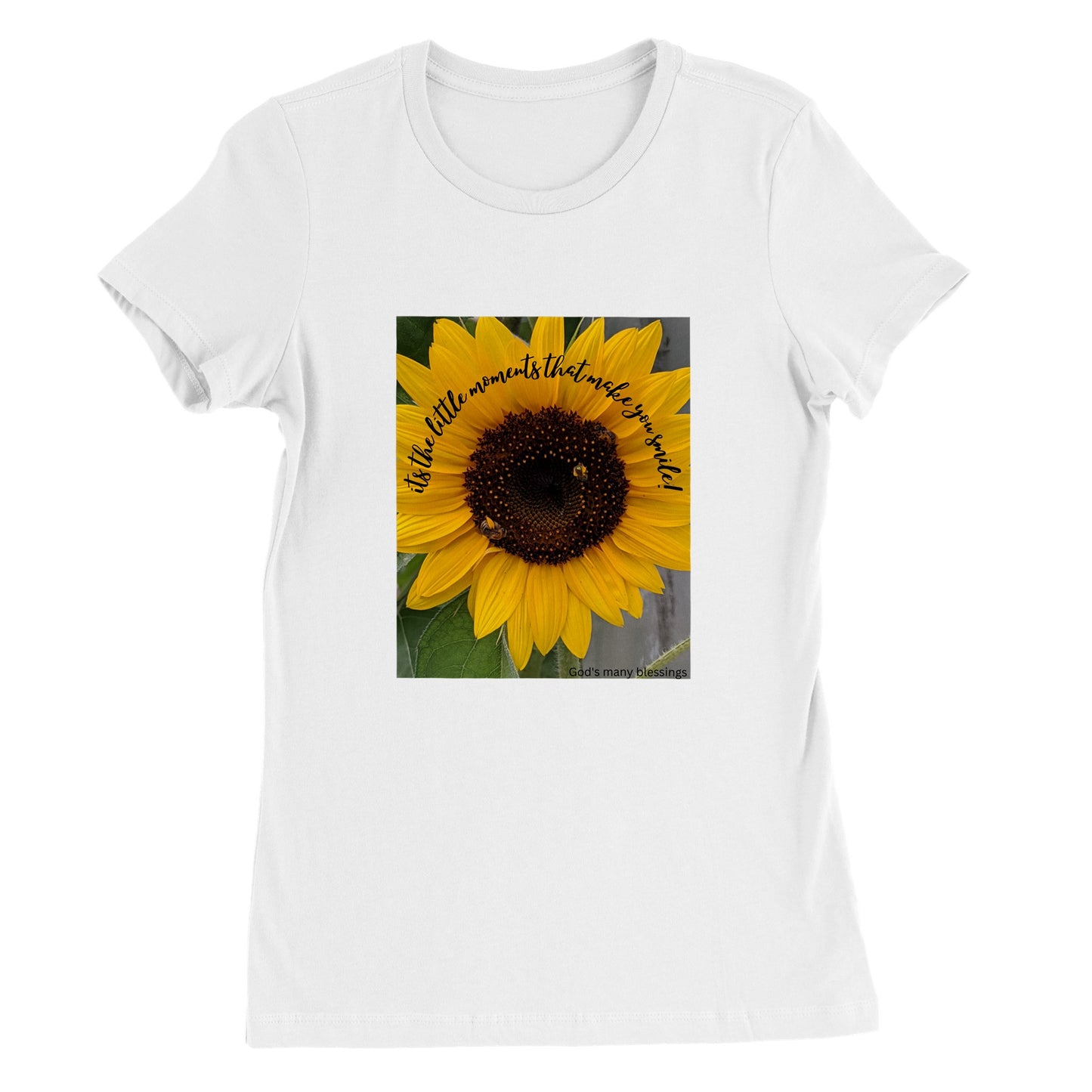 Brighten your day with a sunflower smile Premium Women's Crewneck T-shirt