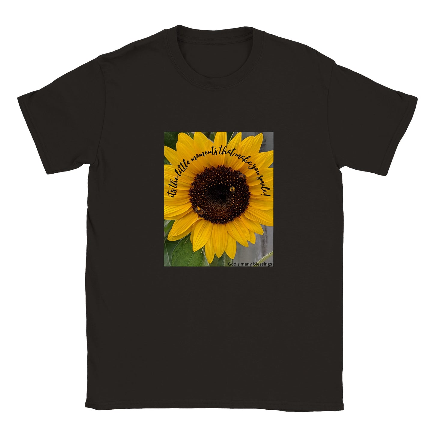 Brighten your day with a sunflower smile Classic Women's Crewneck T-shirt