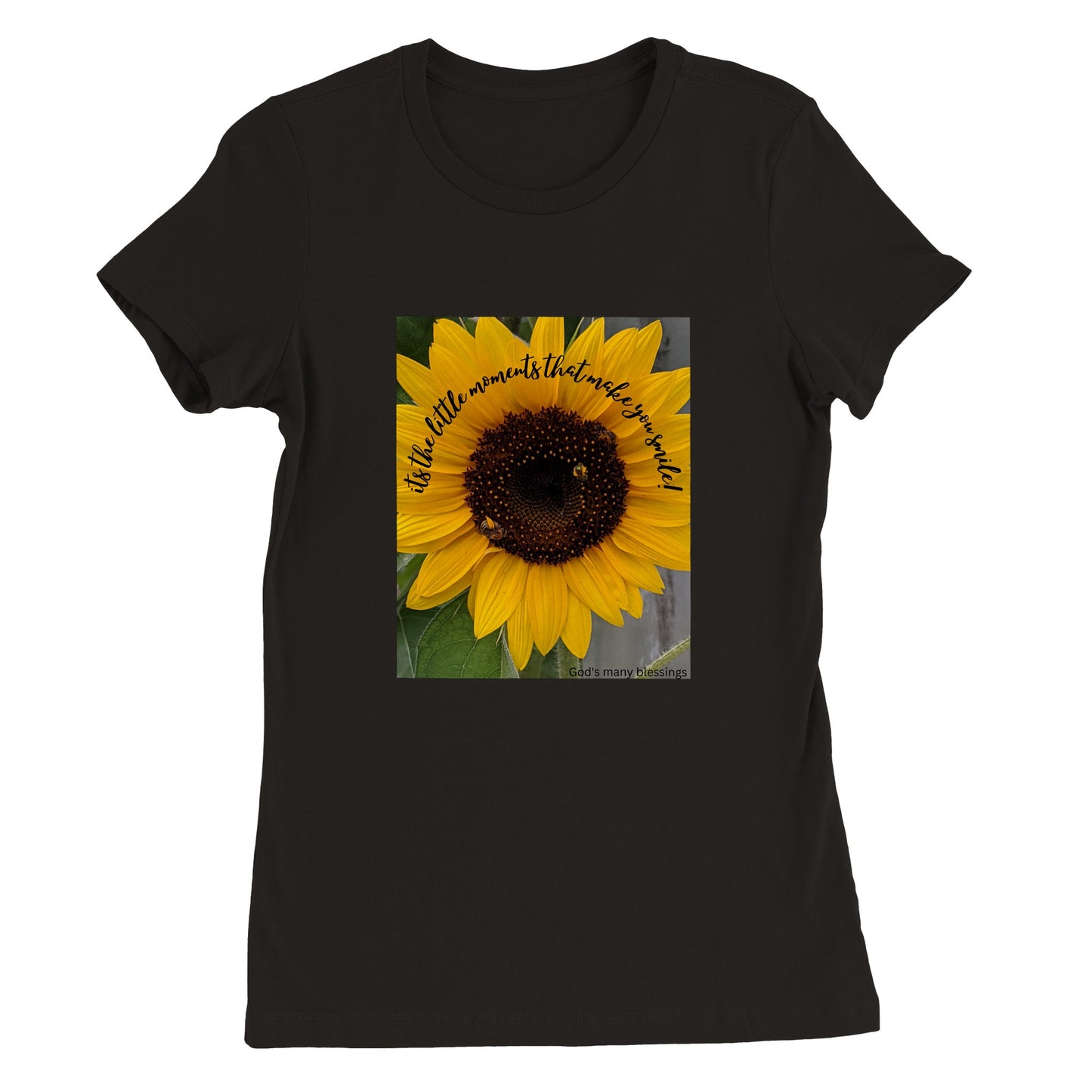 Brighten your day with a sunflower smile Premium Women's Crewneck T-shirt