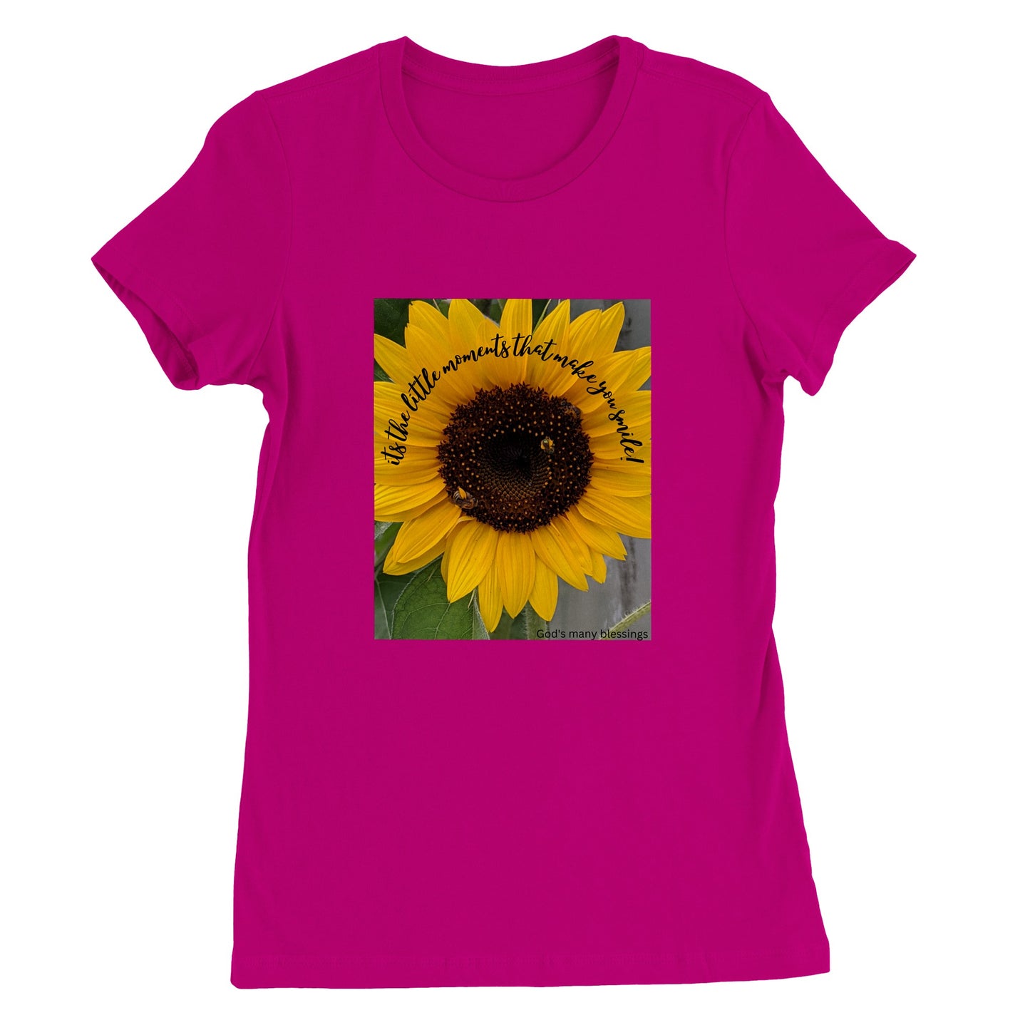 Brighten your day with a sunflower smile Premium Women's Crewneck T-shirt