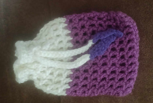 Crochet purple Indian mini bag